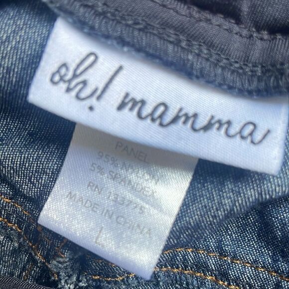 Women’s Oh Mama Blue Denim Straight Leg Maternity Jeans Size L - Picture 6 of 8